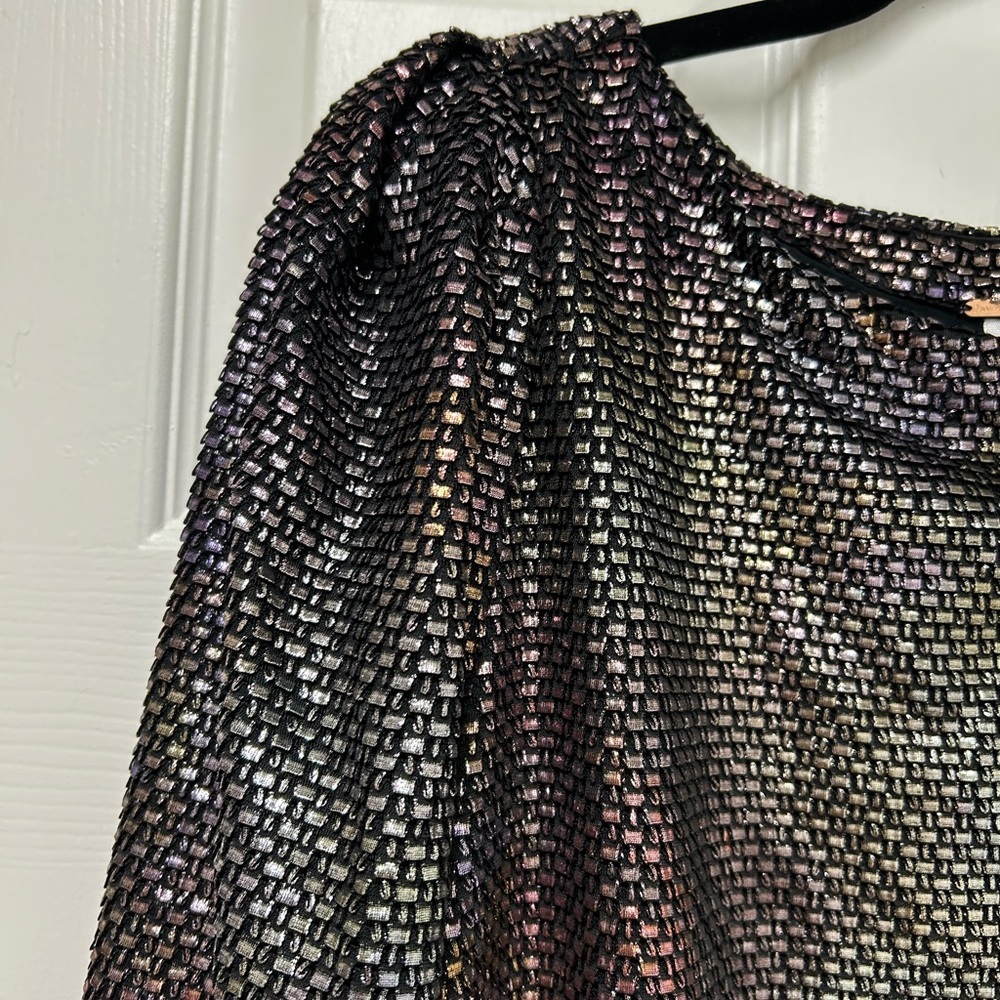 Free People Diamonds Are Forever Metallic Shift Mini Dress | Size S - Picture 7 of 10